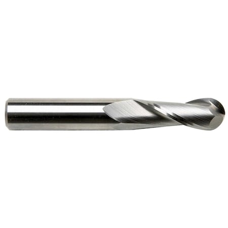 1/2 Diameter X 1/2 Shank 2-Flute Regular Length Ball Nose Blue Series Carbide End Mills